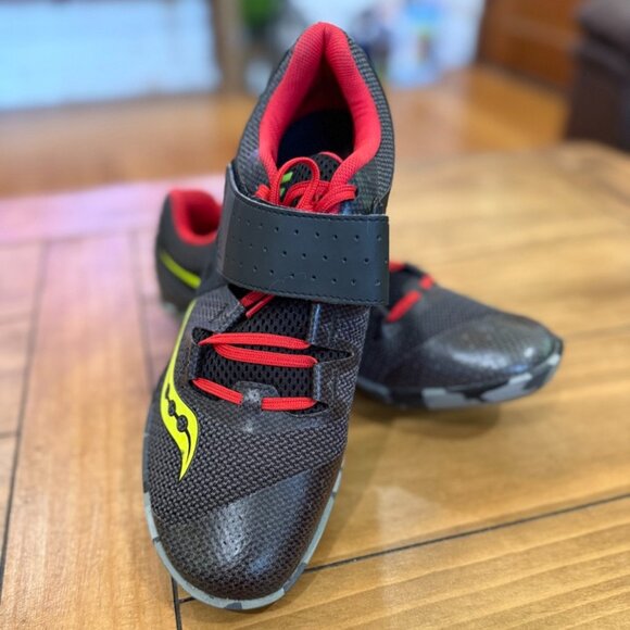 Saucony Mens 9.5 Unleash SD 2 Track & Field Throwers Shoe‎ Black Lace Up Sz 9.5 - Picture 1 of 7